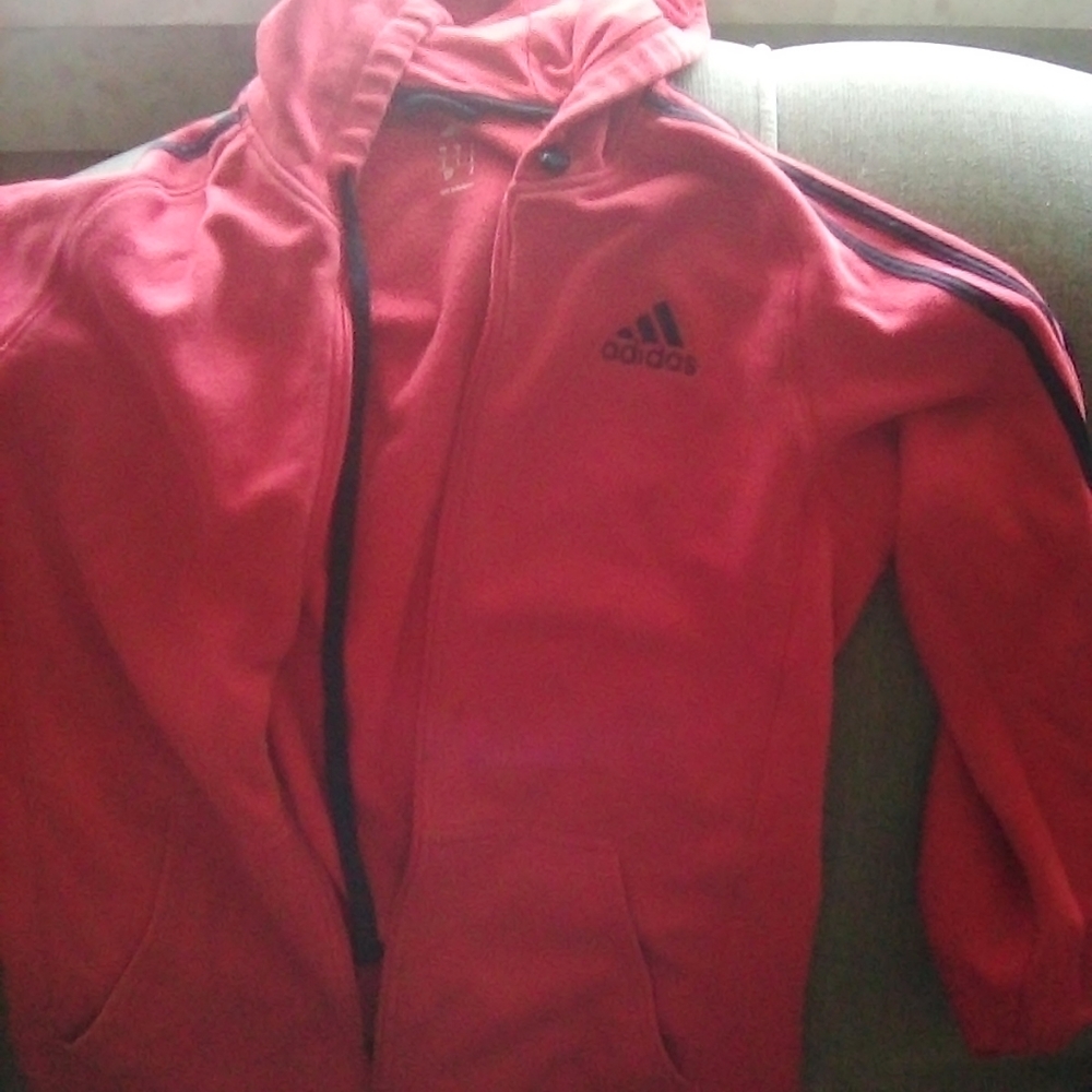 Red Adidas zip up